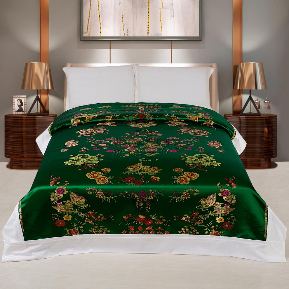 杭州丝绸软缎被面子结婚被罩杭州丝绸棉被套软缎织锦缎绸缎面被面子