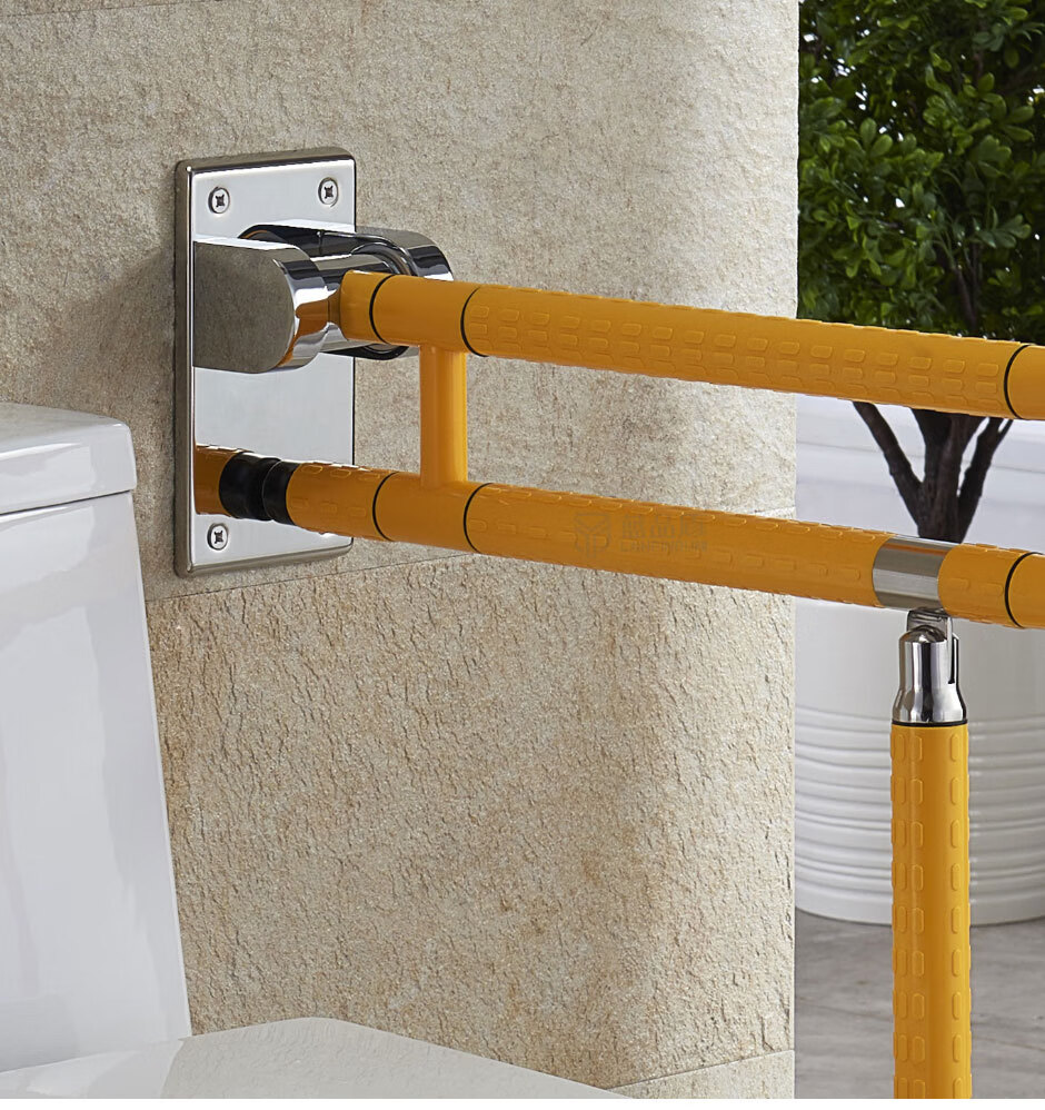 蓝品盾卫浴马桶扶手防滑产地货源上翻扶手酒店医院商场走廊学校尼龙无