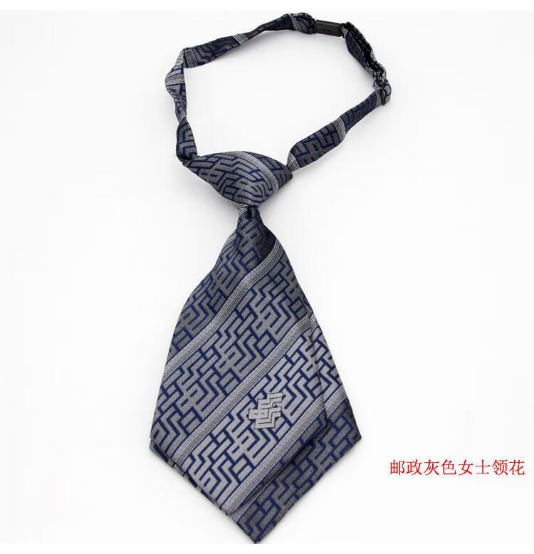 dishe职业装衬衫拉链式领带定做logo绣字男士女士领花yy老款绿色领花