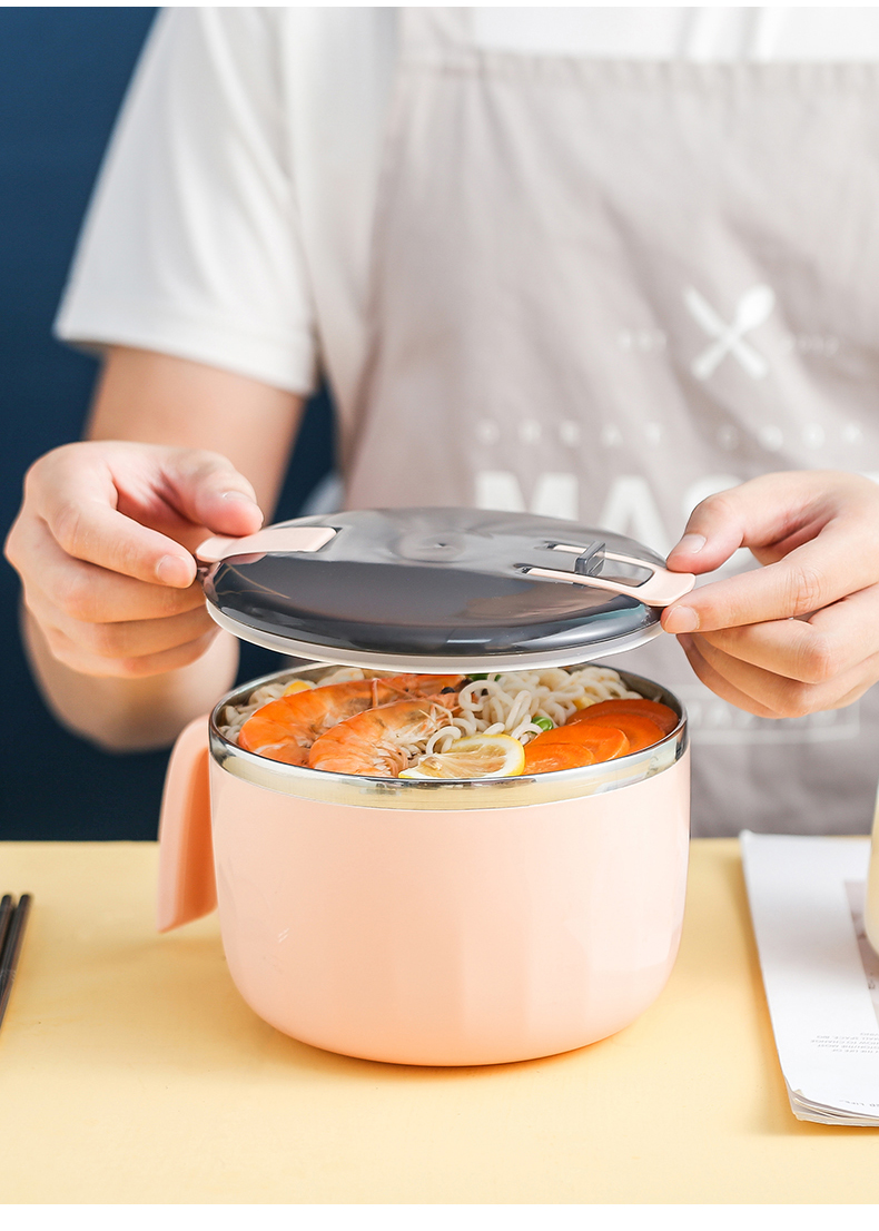 【特价,捡漏】め品牌热卖め304不锈钢保温饭盒学生上班族泡面碗便当盒