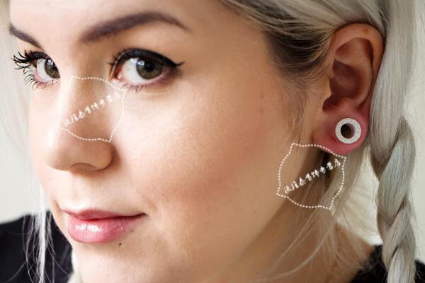 黑色扩耳器耳扩器网红同款潮男耳钉空心耳洞扩大器耳环阔耳器耳括 32