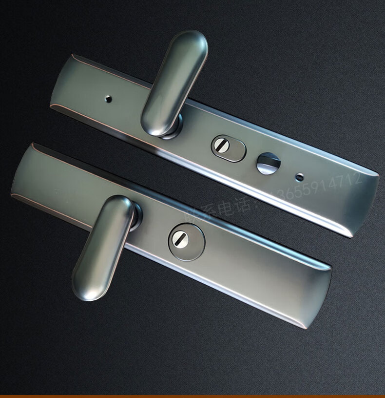 防盗门门锁大门锁套装面板锁具把手入户门锁家用型c级机械锁 【单双活