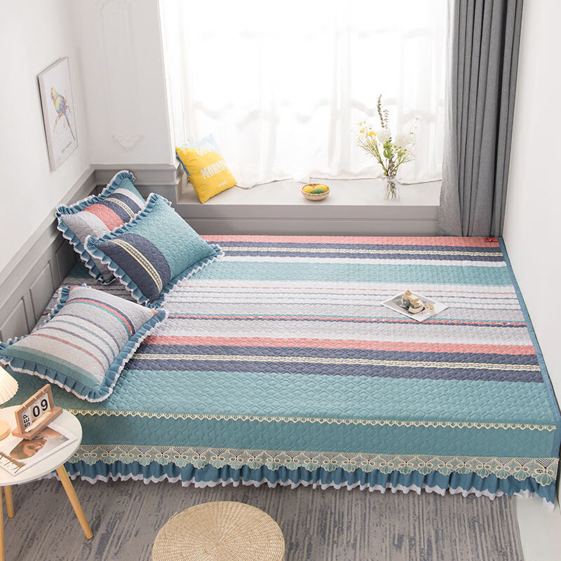 榻榻米床单单子榻榻米床盖绗缝夹棉加大防滑炕单炕垫全棉床单双人床罩