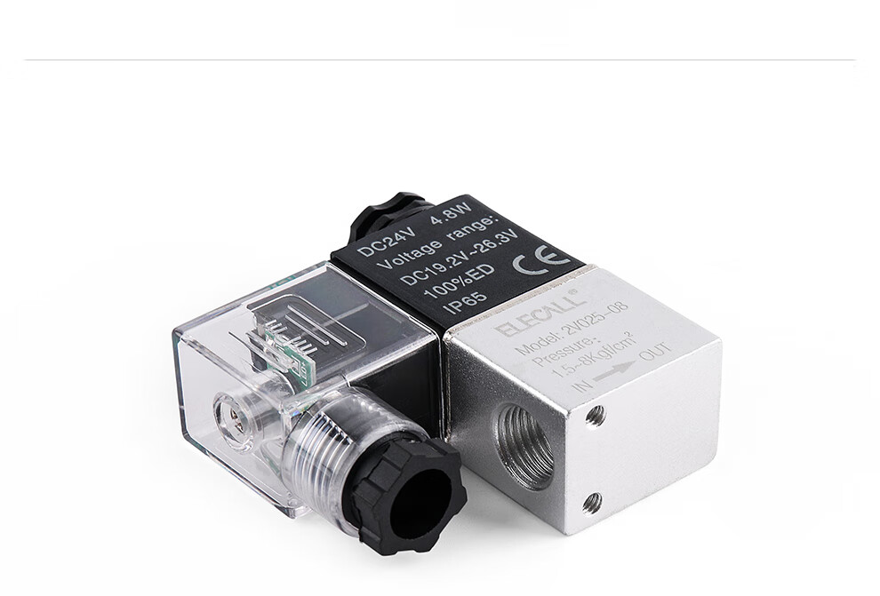 伊莱科(elecall)气动电磁阀气体控制阀气阀换向阀两位两通气动元件 2v