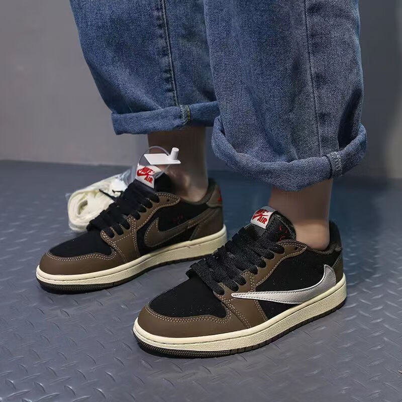 8元抢13件,抢完恢复190元】aj1藤原浩闪电联名ts倒钩白蓝深棕低帮鬼脸