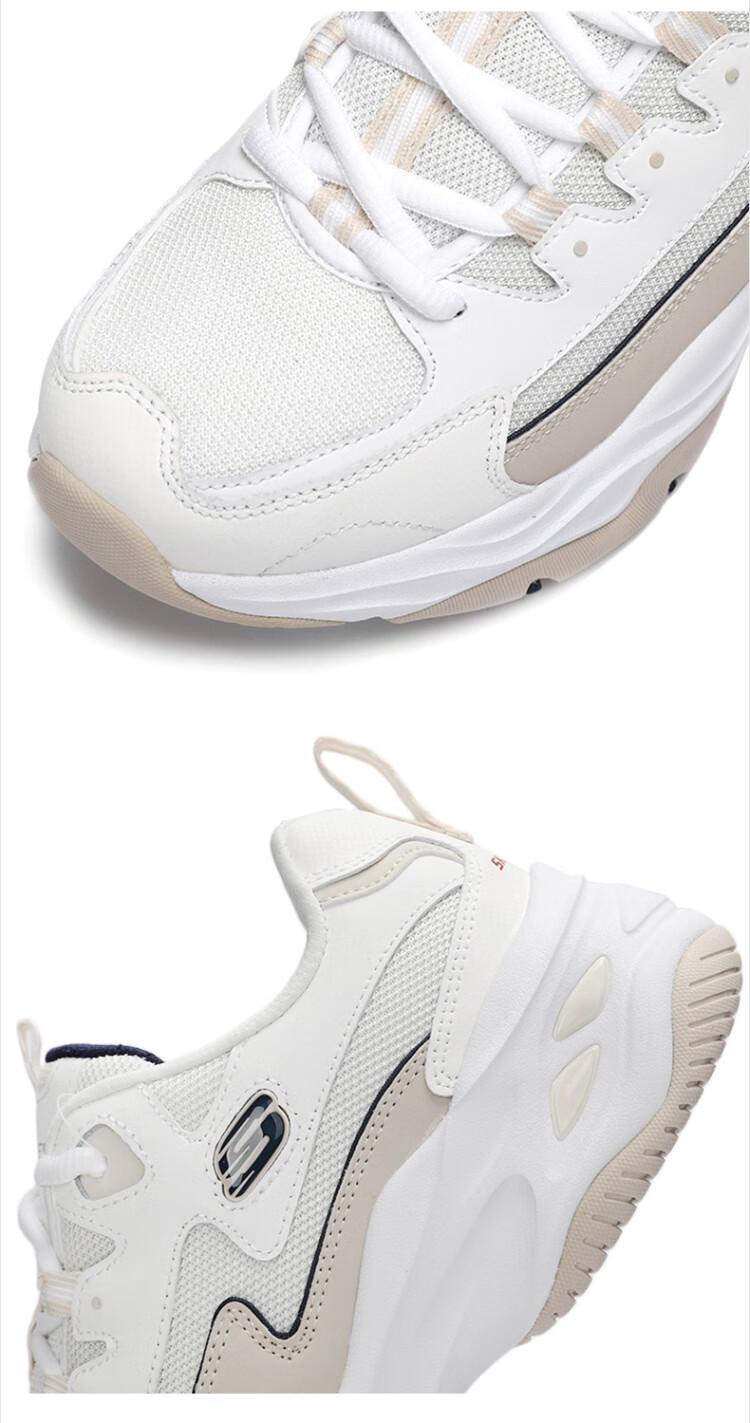 skechers斯凯奇男鞋 2022新款四季款四代熊猫鞋轻便减震休闲鞋男厚底