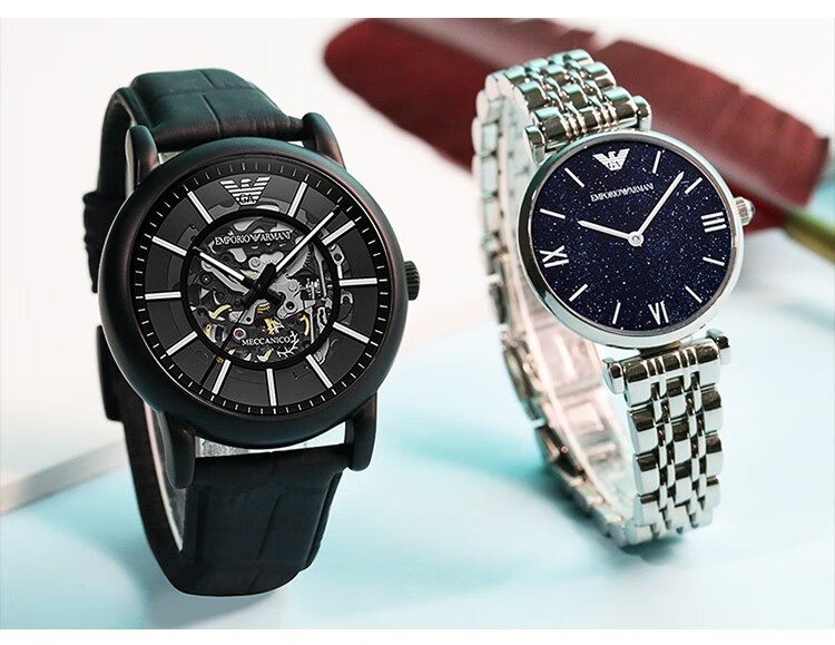 armani阿玛尼手表男士女士满天星镶钻玫瑰金钢带腕表欧美品牌石英腕表