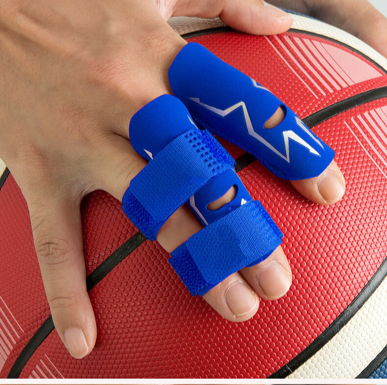 篮球护指绷带护手指运动保护关节护具装备护指套排球绑带透气沪指蓝色