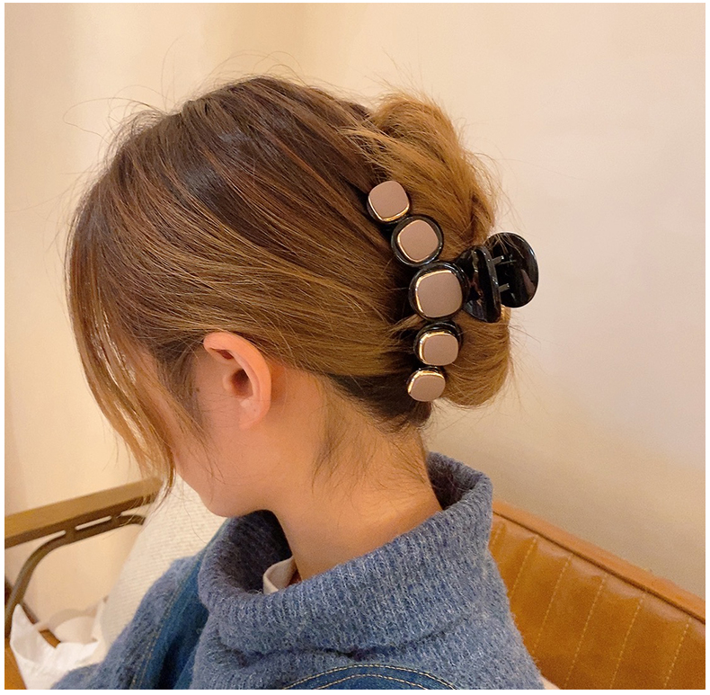 鲨鱼夹大号塑料盘发夹子头饰头发卡子女后脑勺鲨鱼抓夹爪子中号网红