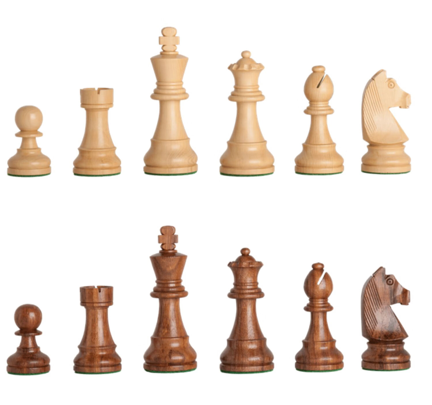 国际象棋比赛实木棋具国际棋联斯汤顿日耳曼骑士棋盘棋子赠51厘米皮革