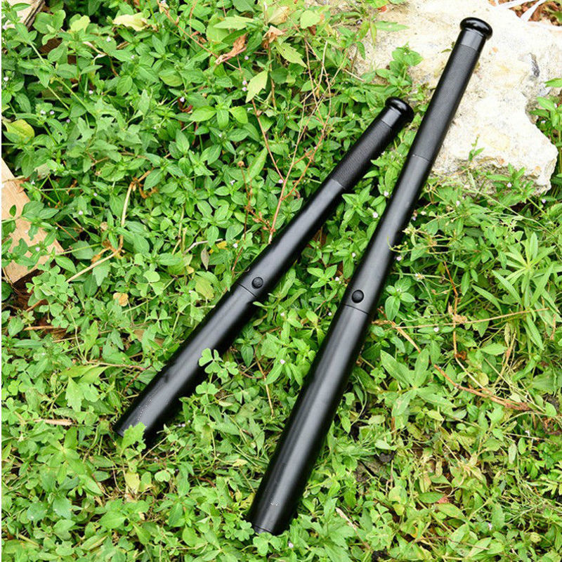 【防身兵器库】t6强光可充电狼牙棒球棒手电筒防身防狼安保加长亮远射