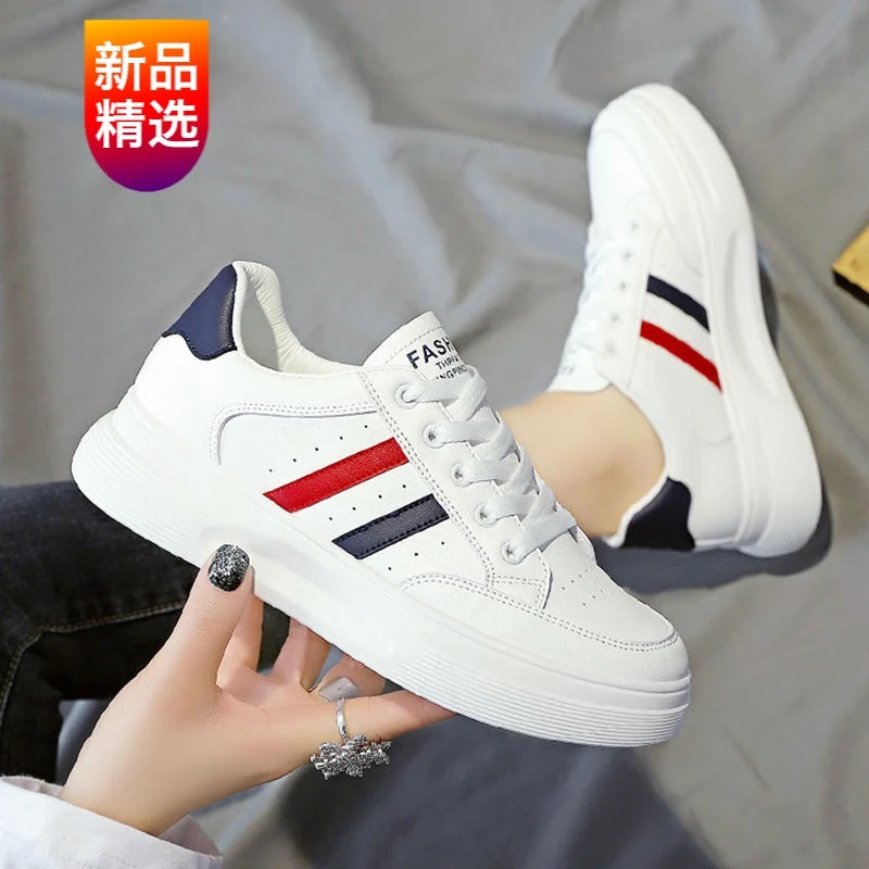 小さな白い靴の女性の靴 2022 年春の新作全試合通気性のある韓国の春と秋のスニーカーの女性のスポーツ シューズ滑り止めの耐摩耗性 B22 バイラン [革] 37