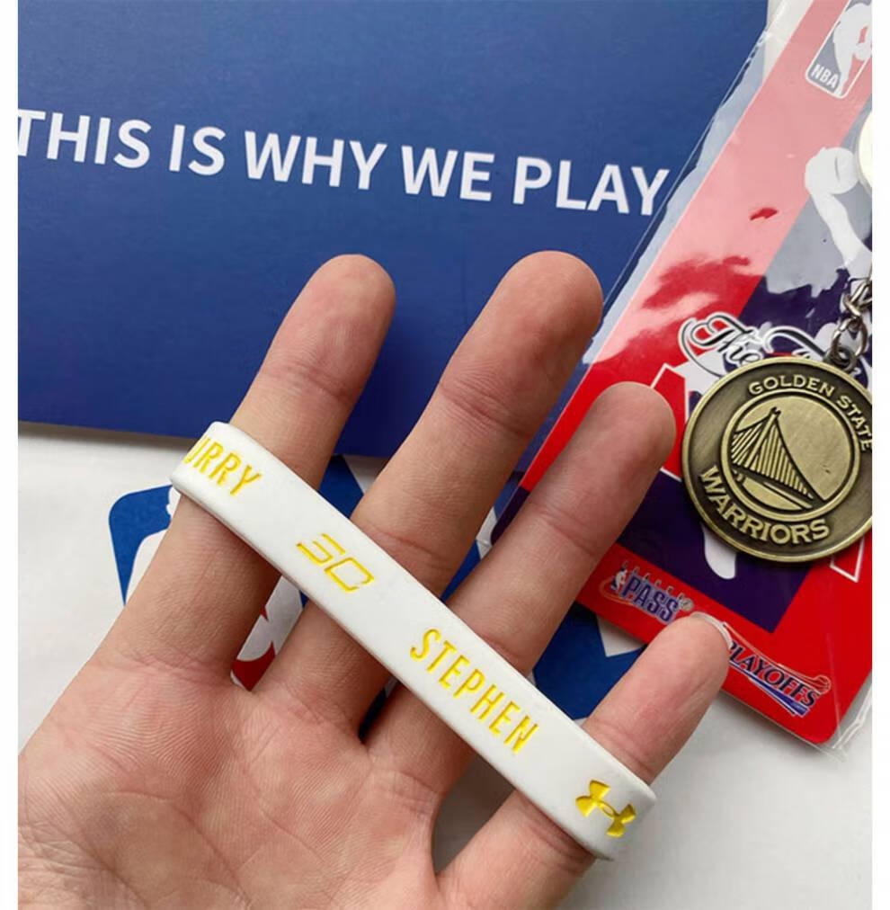 篮球手环30号限量版运动硅胶腕带情侣礼物 常规黑(客场款1条装)【图片