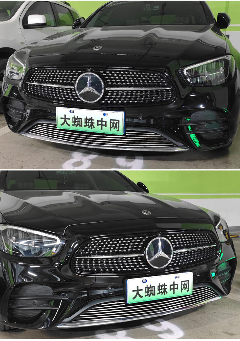 奔驰e300l中网进气格栅外观大包围改装件e260l前脸保险杠专用防虫防护
