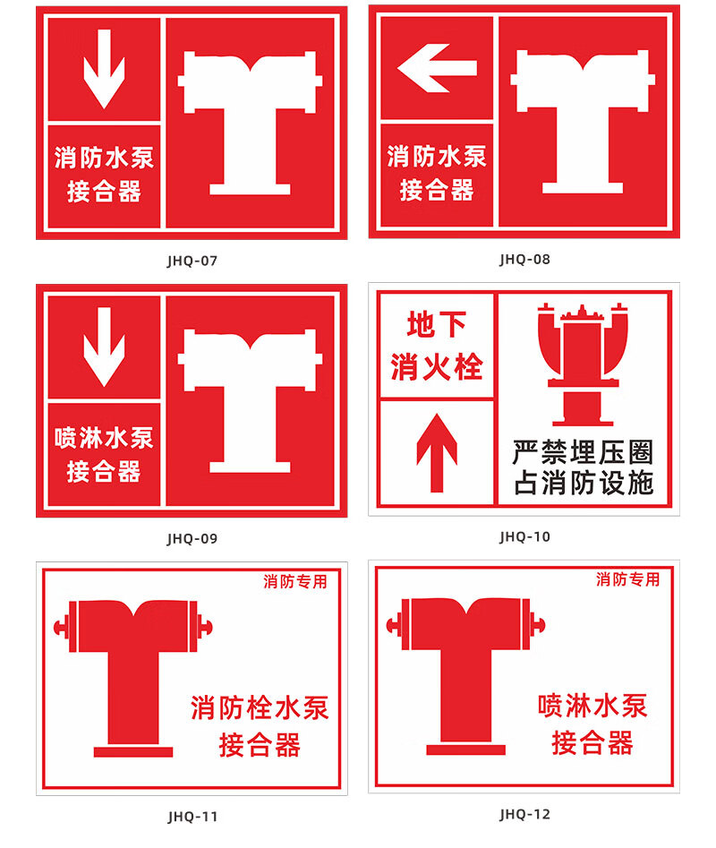 消防水泵接合器标识牌喷淋地下地上室外消火栓标志牌消防栓提示牌