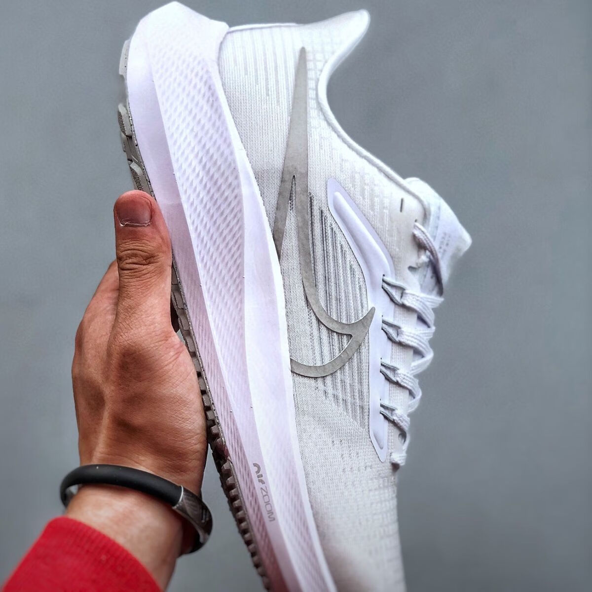 纯元air zoom pegasus飞马代超轻软底网面跑步鞋男女轻便慢跑鞋 白银