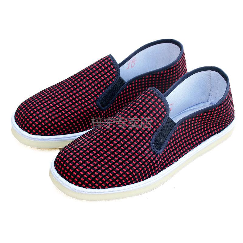 加厚牛筋底老北京布鞋女绣花鞋千层底布鞋女妈妈鞋奶奶鞋防滑健步x