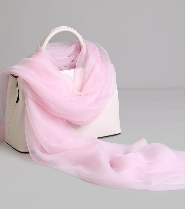 弁衣坊纯色冰丝丝巾女士长款雪纺纱巾新款空调房围巾披肩舞蹈表演防晒