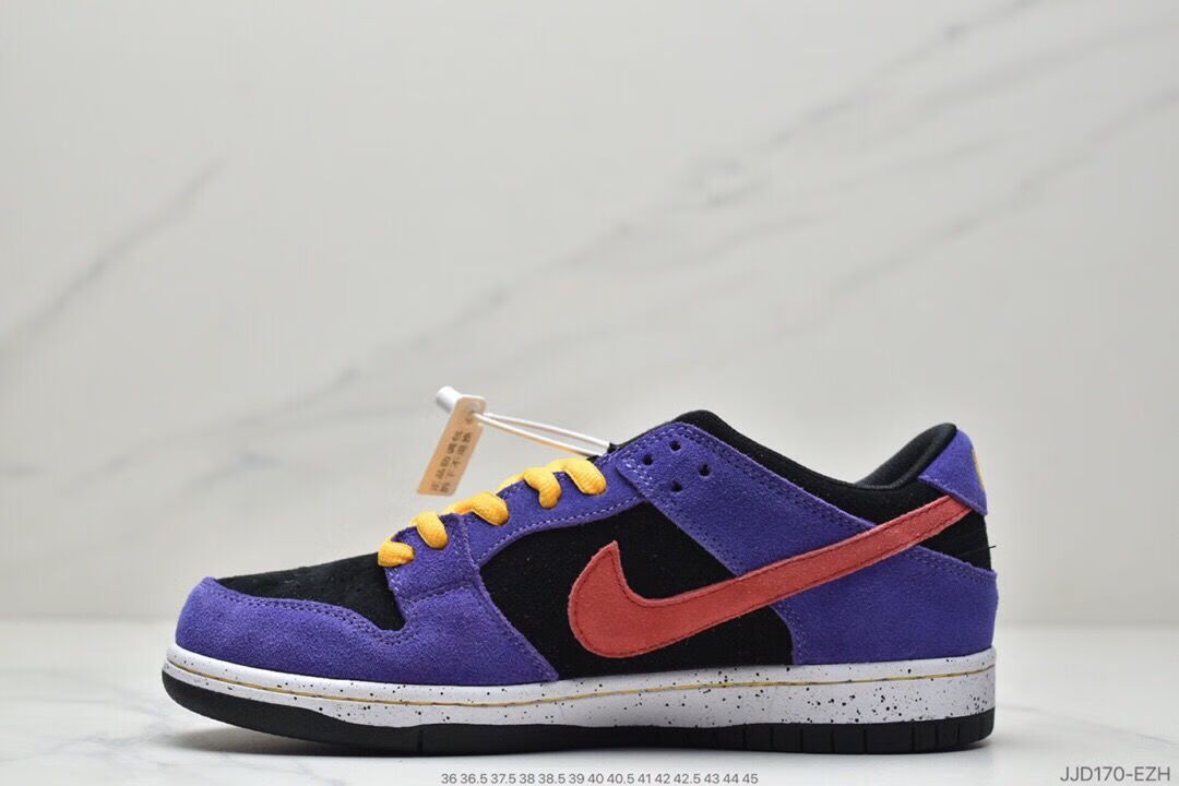 sb dunk黑色莓果滑板鞋蝎子莱莱头层麂皮男女情侣鞋 黑色莓果 蝎子