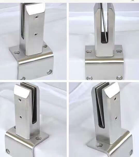 不锈钢立柱泳池夹落地玻璃夹楼梯扶手固定配件玻璃免开孔量大160高