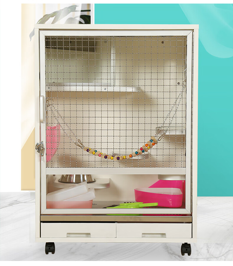 龙猫柜笼龙猫笼子实木生态板龙猫别墅宠物用品笼子全国120全景门不带