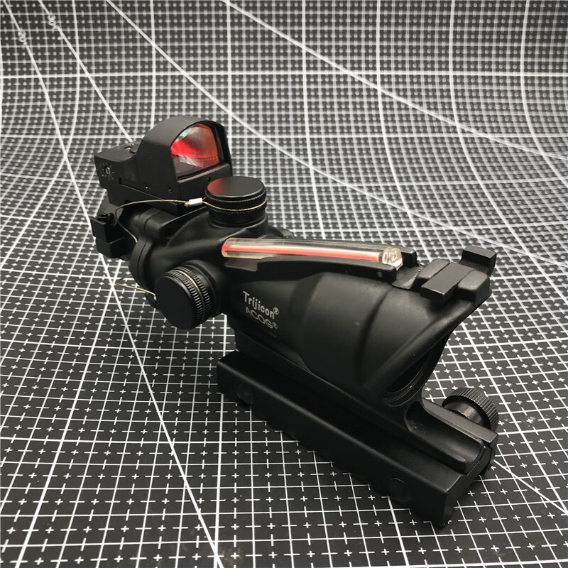 acog瞄准镜 金属四倍镜 户外小海螺瞄准器 ar皮轨吃鸡4倍镜 十字分化