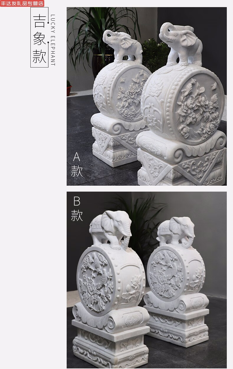 仿古石雕门墩门鼓做旧青石抱鼓石汉白玉狮子石鼓石头貔貅看门麒麟