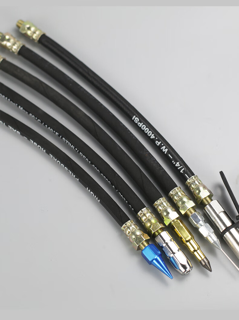 黄油枪软管手动气动耐高压钢丝油管注油枪配件注油管加长lsk 30cm钢丝