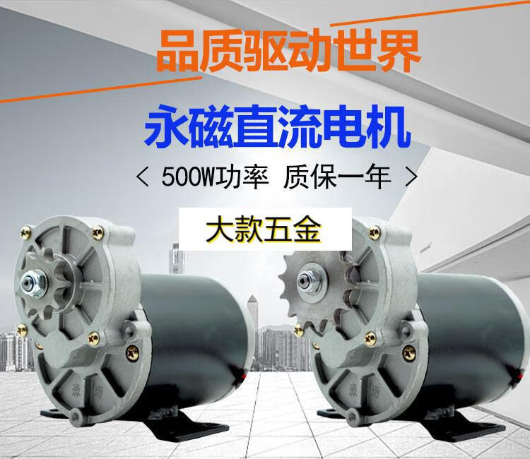 永磁直流减速电机12v500w200转改装播种施肥电机肥箱电机大功率12v