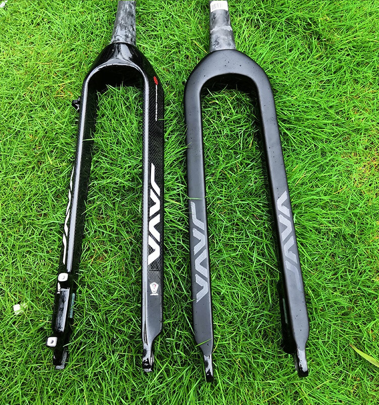 车配件java山地车前叉2627529寸锥管佳沃自行车碳纤维前叉配件硬叉