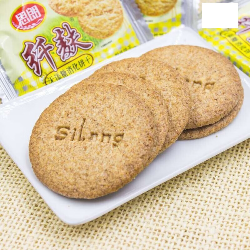 思朗纤麸消化饼干粗粮小麦五谷杂粮零食纤夫精食品黑芝麻味204斤含糖