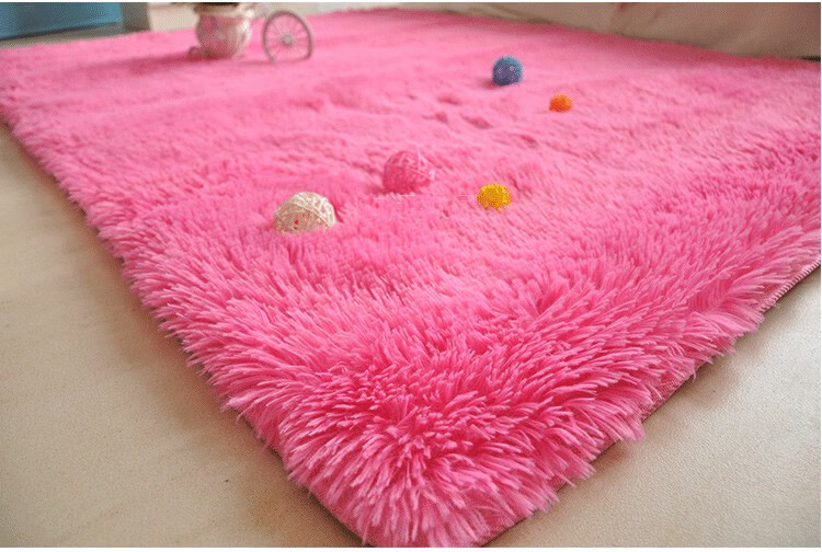 加厚长毛绒房间地毯卧室满铺公主白色客厅榻榻米毛毛垫床边地毯子a