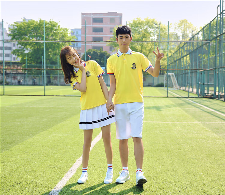 学院风半袖班服初三高三毕业照服装中小学生套装大合唱演出服单件t恤