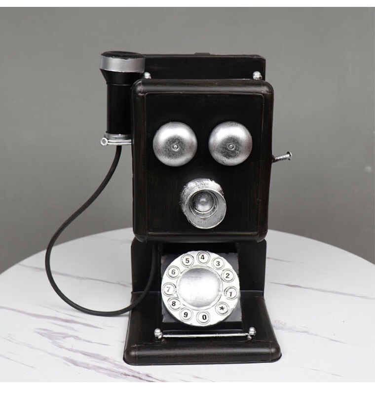 可狄复古老式电话机座机宿舍装饰小摆件老上海民怀旧古董老物件道具