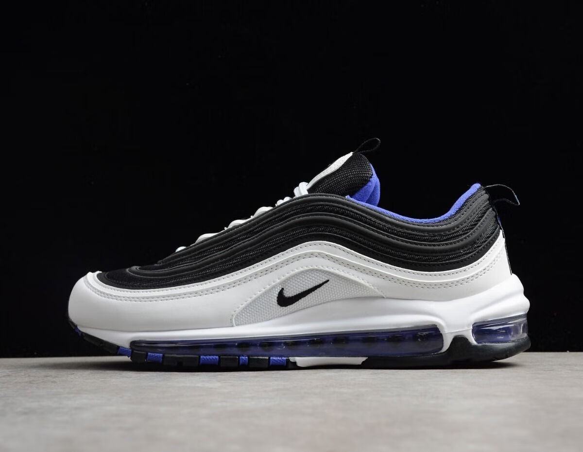 官网正版max97圣水男鞋女鞋银全掌气垫鞋学生情侣运动跑步鞋 max97黑