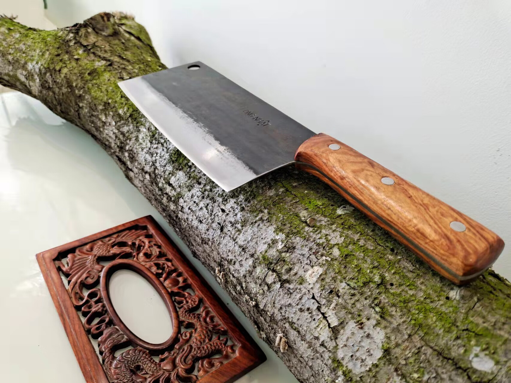 特百惠同款越南弹簧钢斩切刀菜刀厨师专用切片刀骨刀酒店切菜肉丝家用