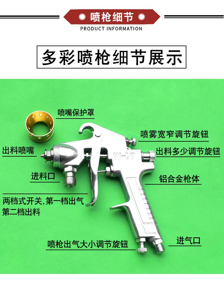 2022新款水包砂喷抢水包砂泡水多彩漆专用喷枪外墙仿石乳胶油漆喷涂料
