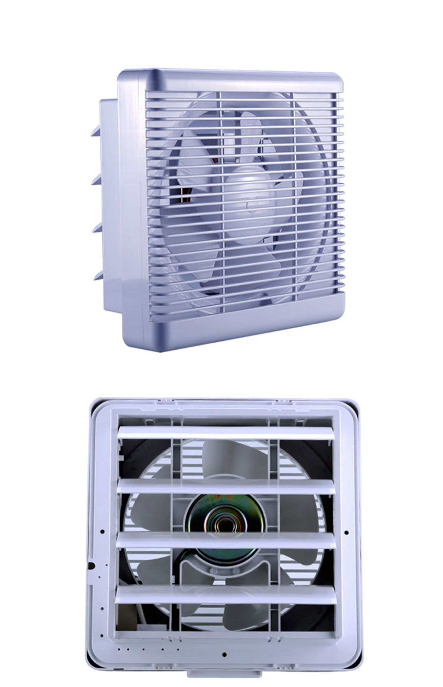 壁用双向换气扇百叶扇排气扇通风12寸开孔350x350mm面板400x400mm6寸