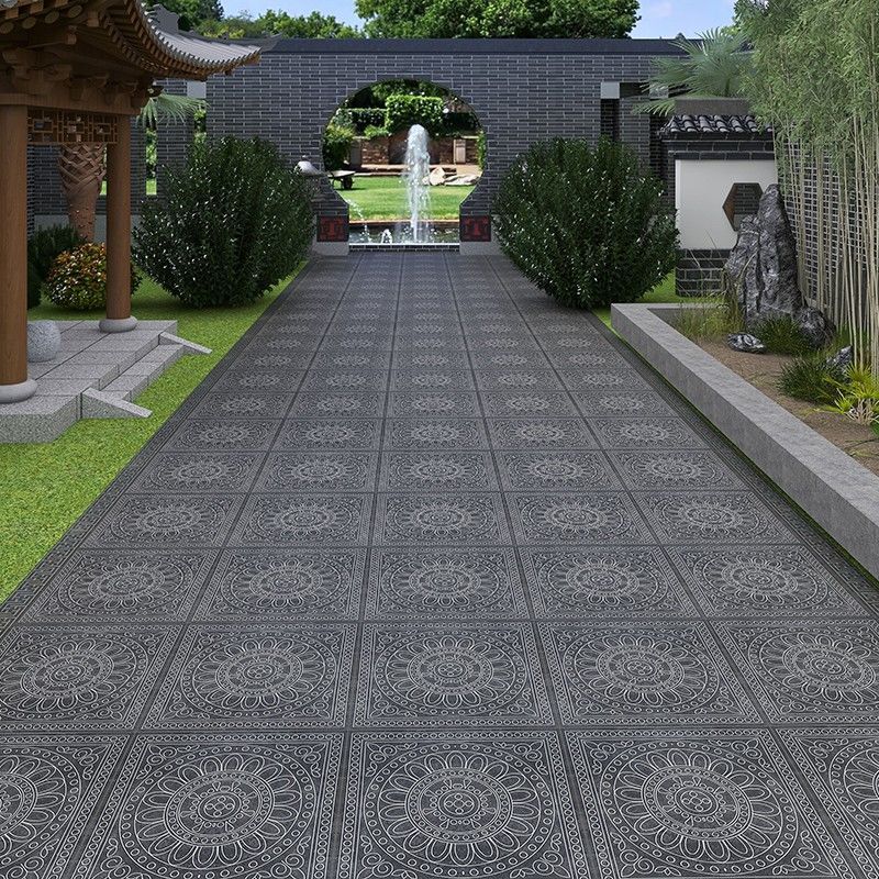中式室外庭院地砖600户外院子露台花园阳台防滑地面铺装防冻瓷砖汉纹