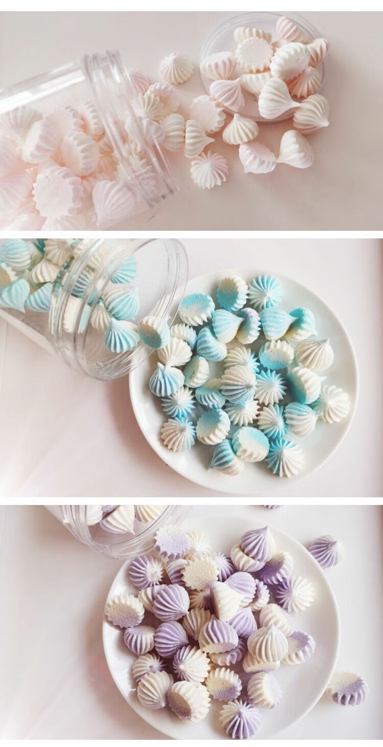 年货蛋白糖马林糖网红纯手工彩色少女心蛋糕装饰糖送女友80g各色混装