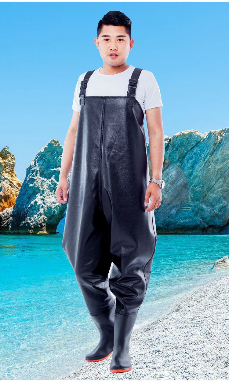 达·瓦同款连脚雨裤子连雨靴成人连体裤雨裤男雨衣鞋全身下水裤雨鞋雨