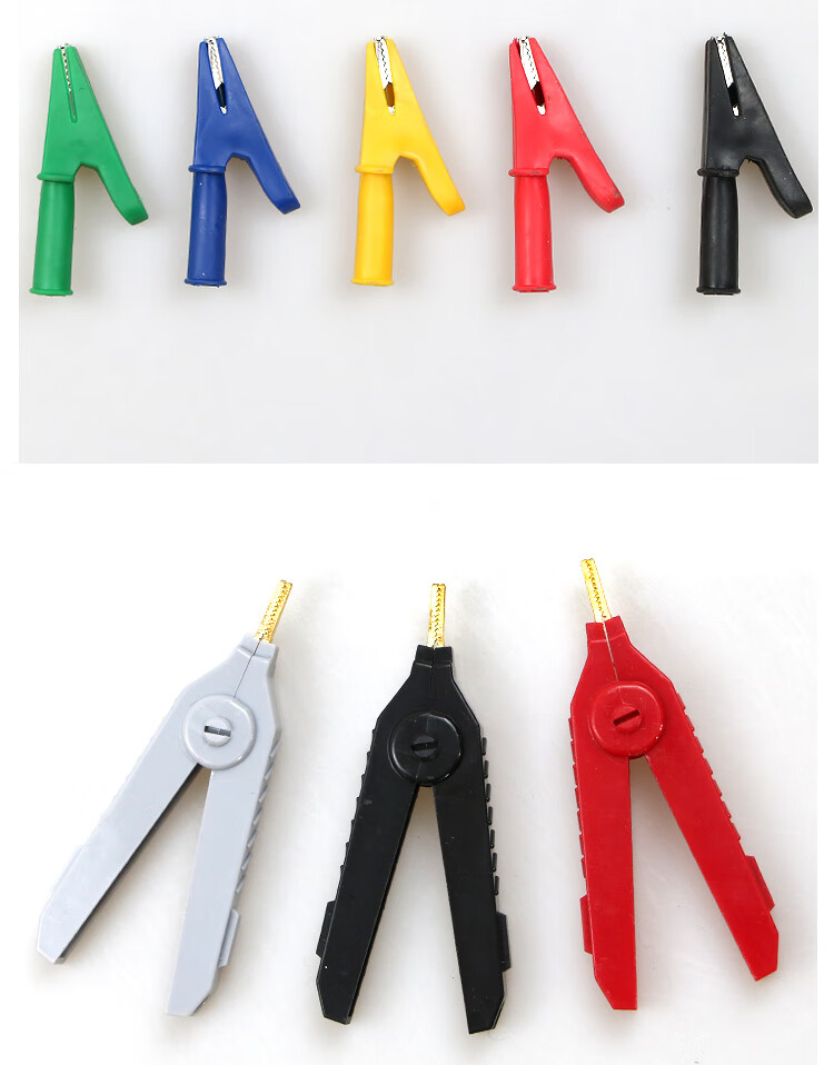 旁恩鳄鱼夹子护套夹小电瓶电线电源夹接搭电夹大号中号小号 大号黑色