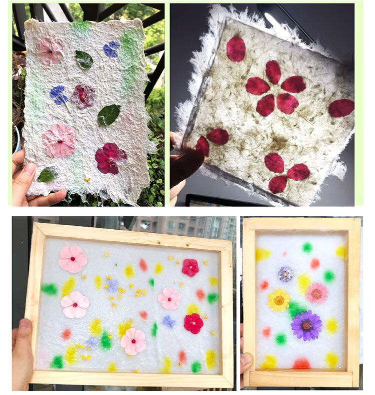 造纸术材料包 古法造纸术diy手工制作儿童造纸材料包工具 造纸框纸浆