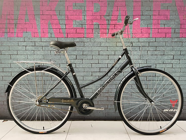 26水滴仿捷 通勤女式自行车 城市车 单速自行车 灰 26【图片 价格