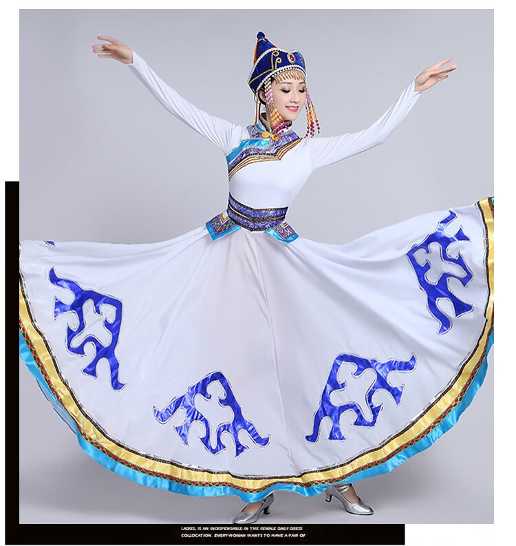 舒弗星蒙古服饰蒙古舞艺考女成人新款现民族风鸿雁天边筷子舞蒙族舞蹈