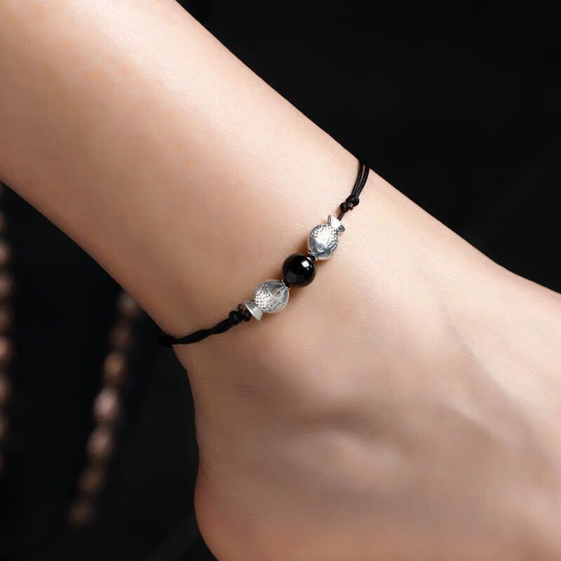 黑绳夜光款 脚链【图片 价格 品牌 报价】-京东