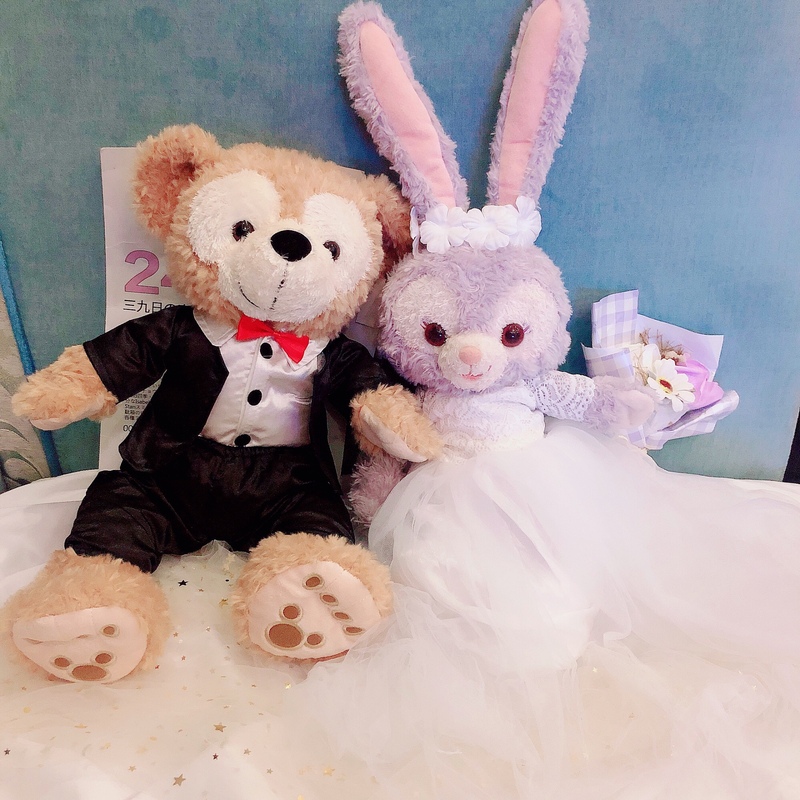 西装达菲熊 韩系奢华婚纱星黛露 达菲熊40厘米 星黛露50厘米【图片