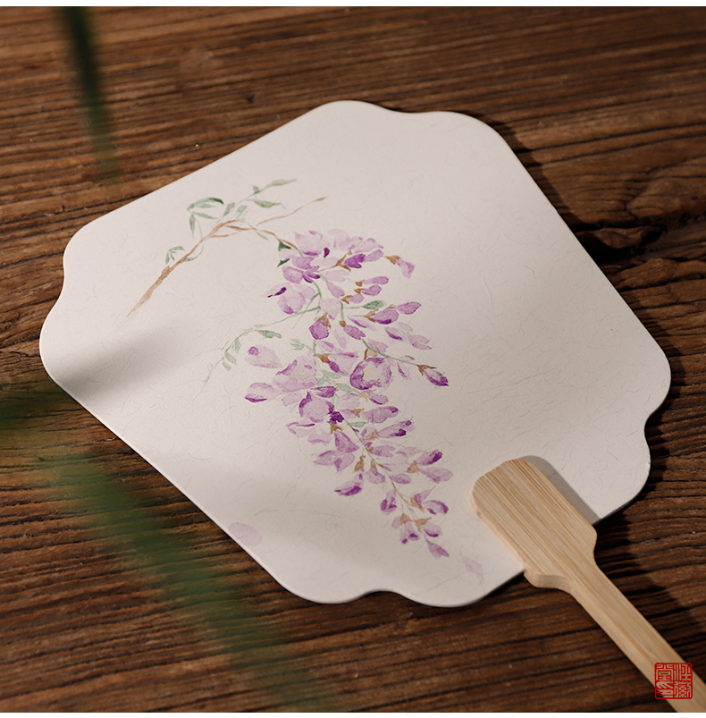 萌之瑶双面加厚宣纸空白团扇子宫扇手绘画国画毛笔字diy古风扇面仿古