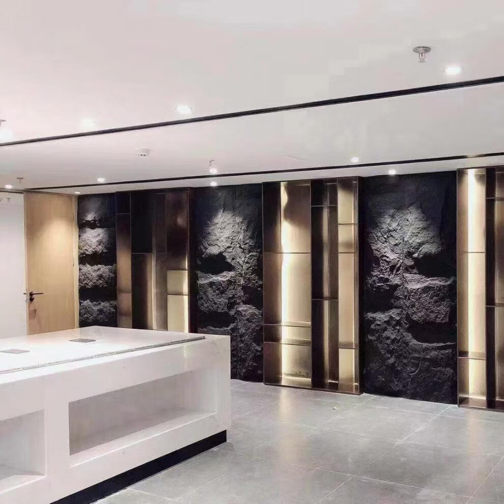 xmsj 人造石pu石皮轻质仿真蘑菇石材轻陶石毛石岩壁人造岩石背景墙