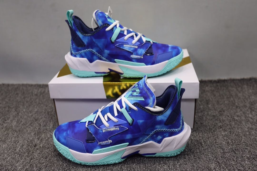 4 威少4代彩色黑白涂鸦缓震男子实战运动鞋 白绿 40【图片 价格 品牌